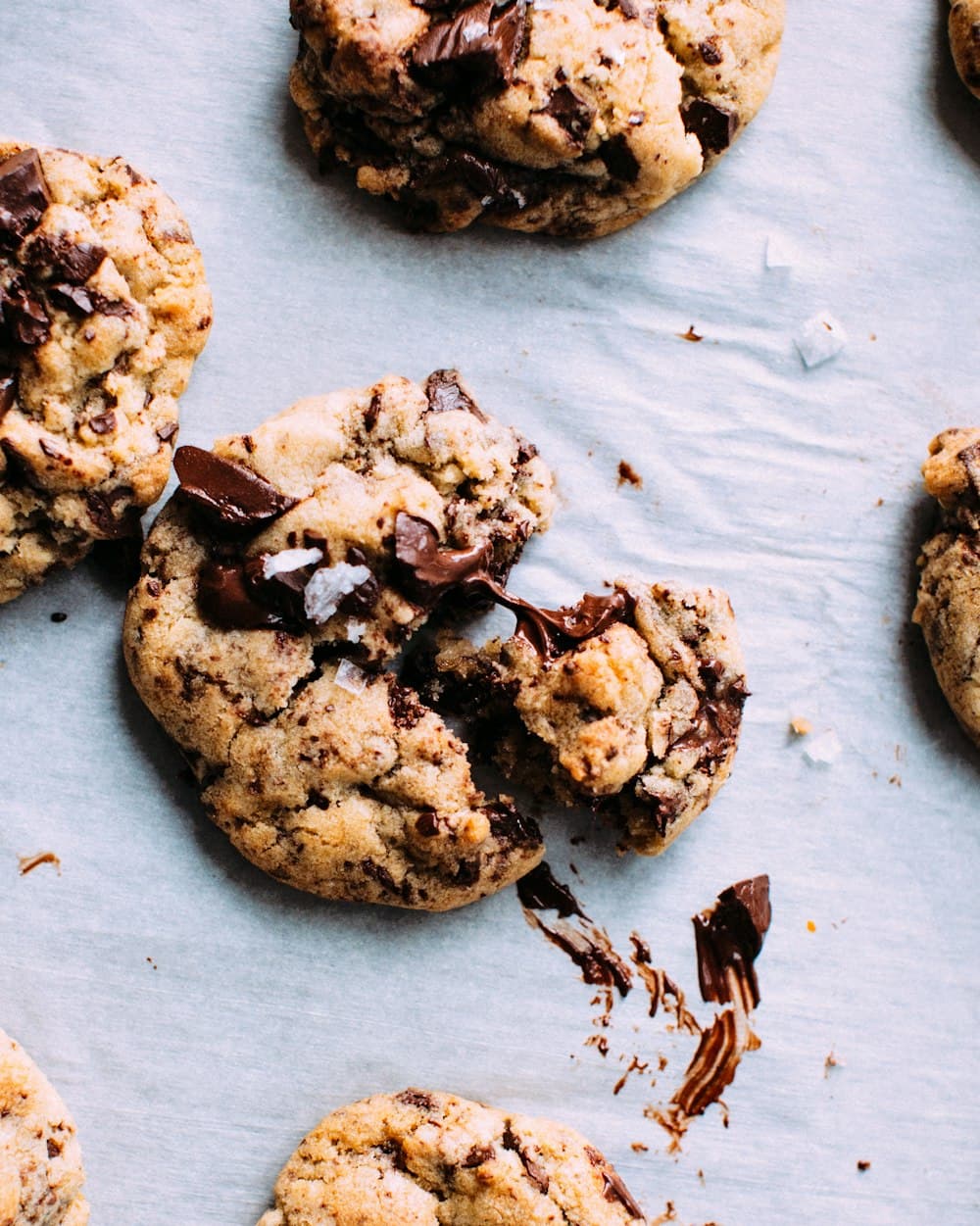 Warm baked chocolate chunk cookies
