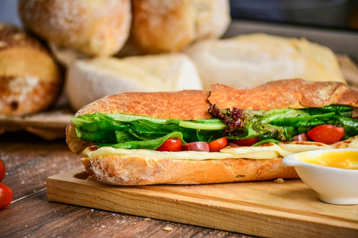 Richard's Sub World signature submarine sandwich with fresh toppings